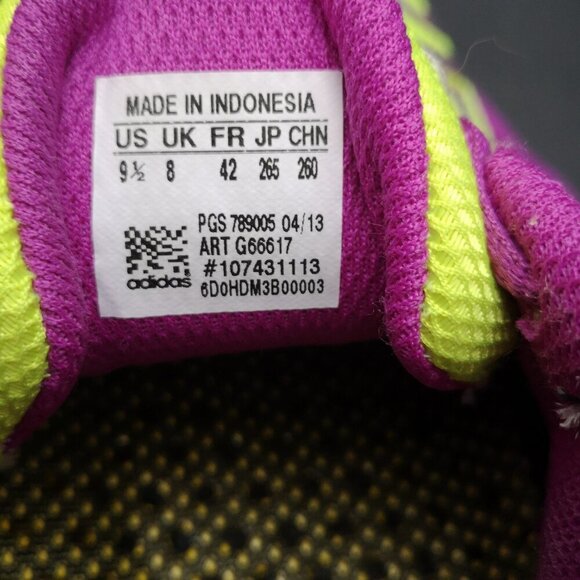 Adidas Torsion System Vigor TR Ladies Size 9.5 Lime Green & Hot Pink Sneakers - Picture 9 of 10